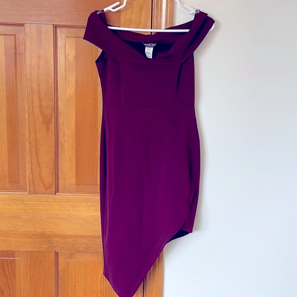 New Fashion Nova Plum Dress- Size M